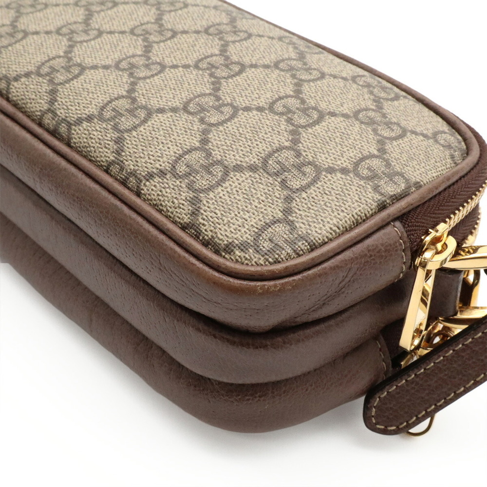 GUCCI Ophidia GG Supreme Sherry Line Shoulder Bag/Pochette, Beige/Mocha Brown... - Picture 4 of 9